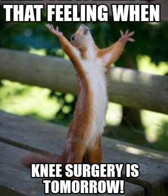 Original Knee Surgery Meme with Squirrel